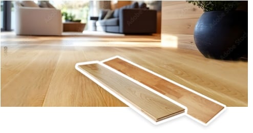 天然木の無垢・挽き板フローリング