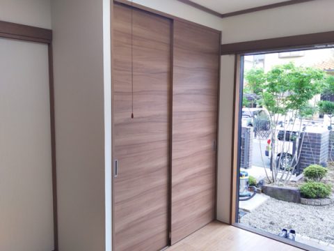 施工例 床の間のある和室を収納力たっぷりのおしゃれな洋室にリニューアル 神戸のリフォーム会社 株式会社resta