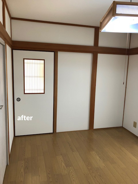 施工例 押入れをクローゼット化 湿気対策も行い和室を洋室にリフォーム 神戸のリフォーム会社 株式会社resta